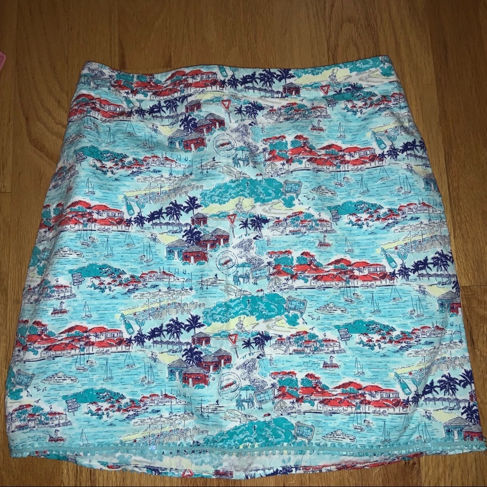 Vineyard Vines Caribbean Beach Print Skirt